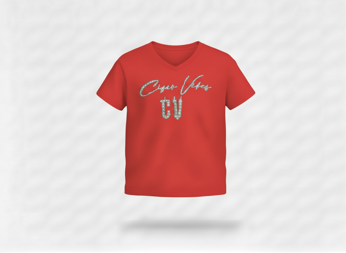 Cigar Vibes Bling Women's V-Neck